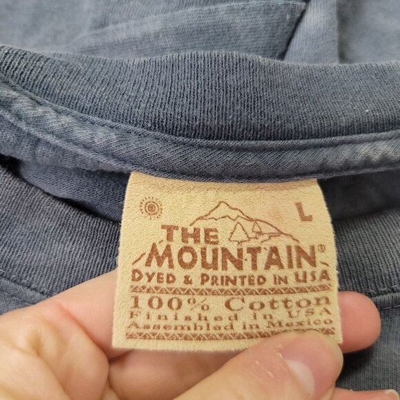 VTG The Mountain Mens Native American Graphic T Shirt Size L Rustic Primitive - Picture 3 of 8